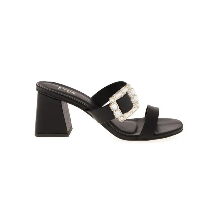 A Snazzy Buckle Adorned Mule BCM 149