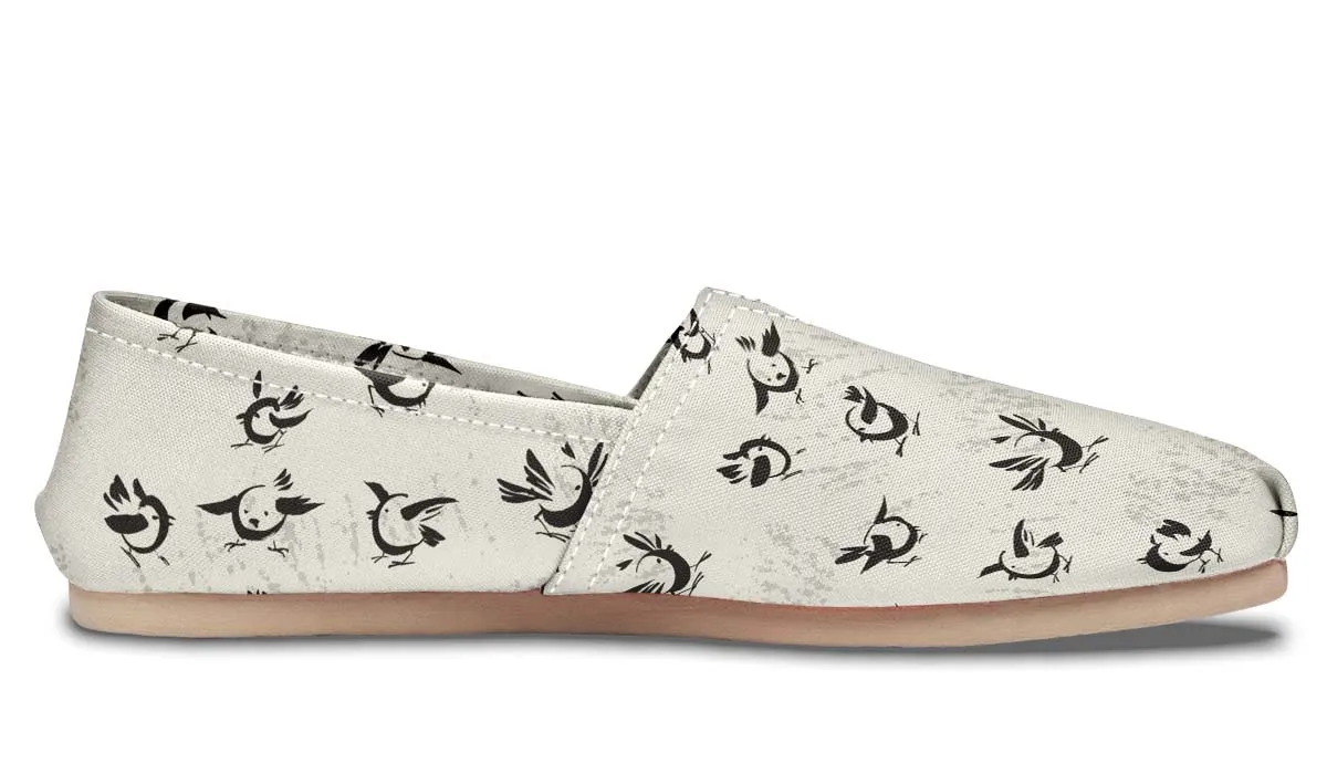 Abstract Bird Pattern Casual Shoes