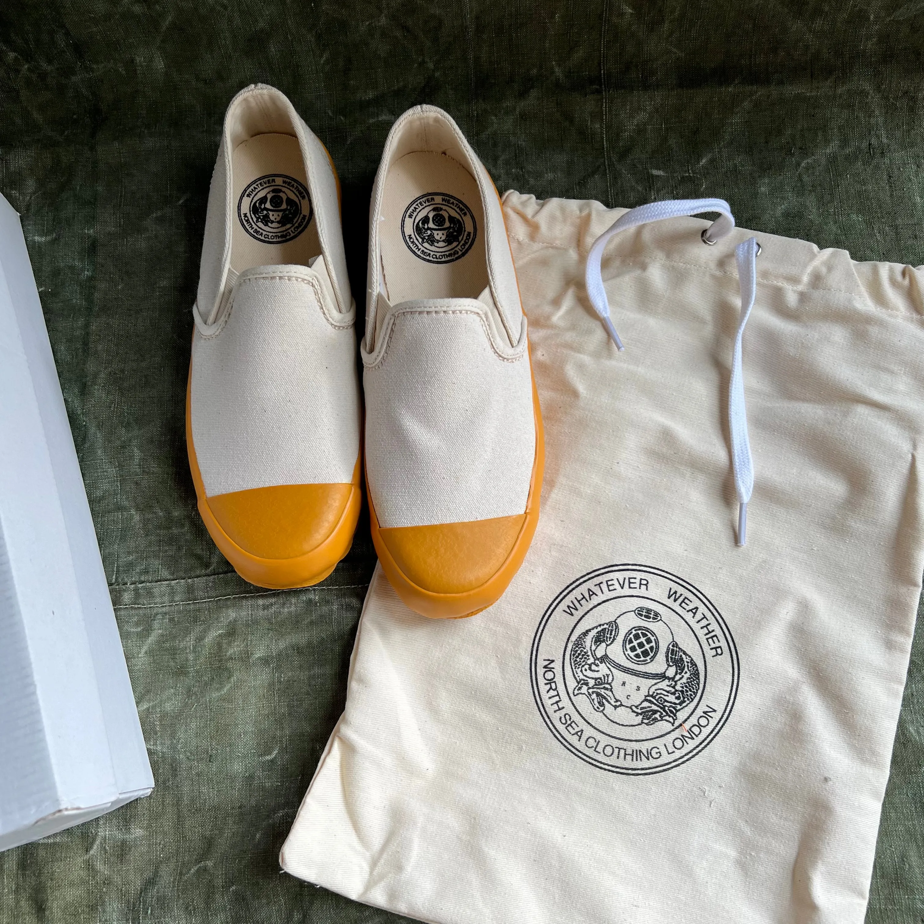 ARCHIVE SALE - MK 1 SLIP-ON, ECRU/YELLOW