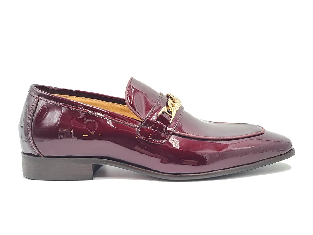 Beveled Squared Toe Soft Patent Leather Loafer