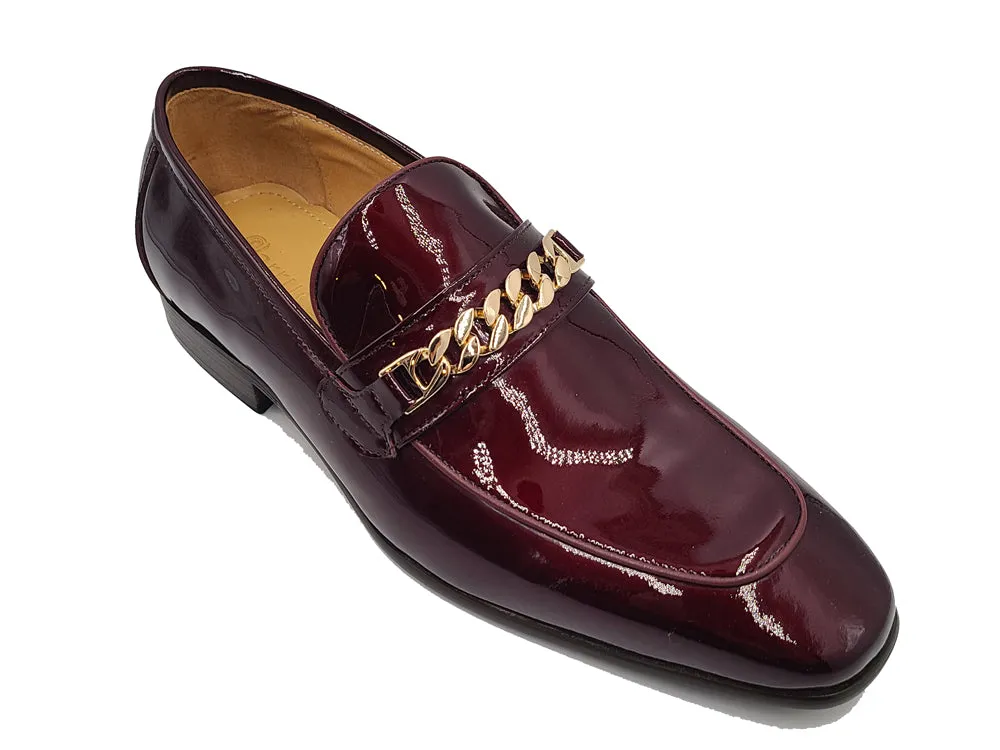 Beveled Squared Toe Soft Patent Leather Loafer