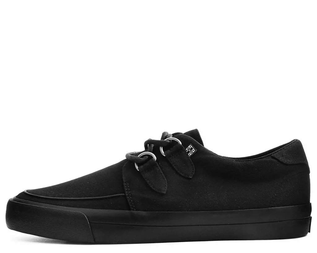 Black Basic Twill D-Ring Sneaker