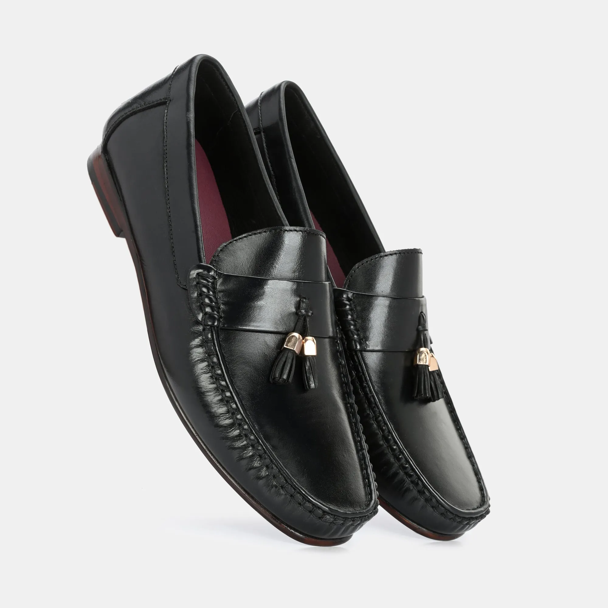 Black Tassel Loafers by Lafattio