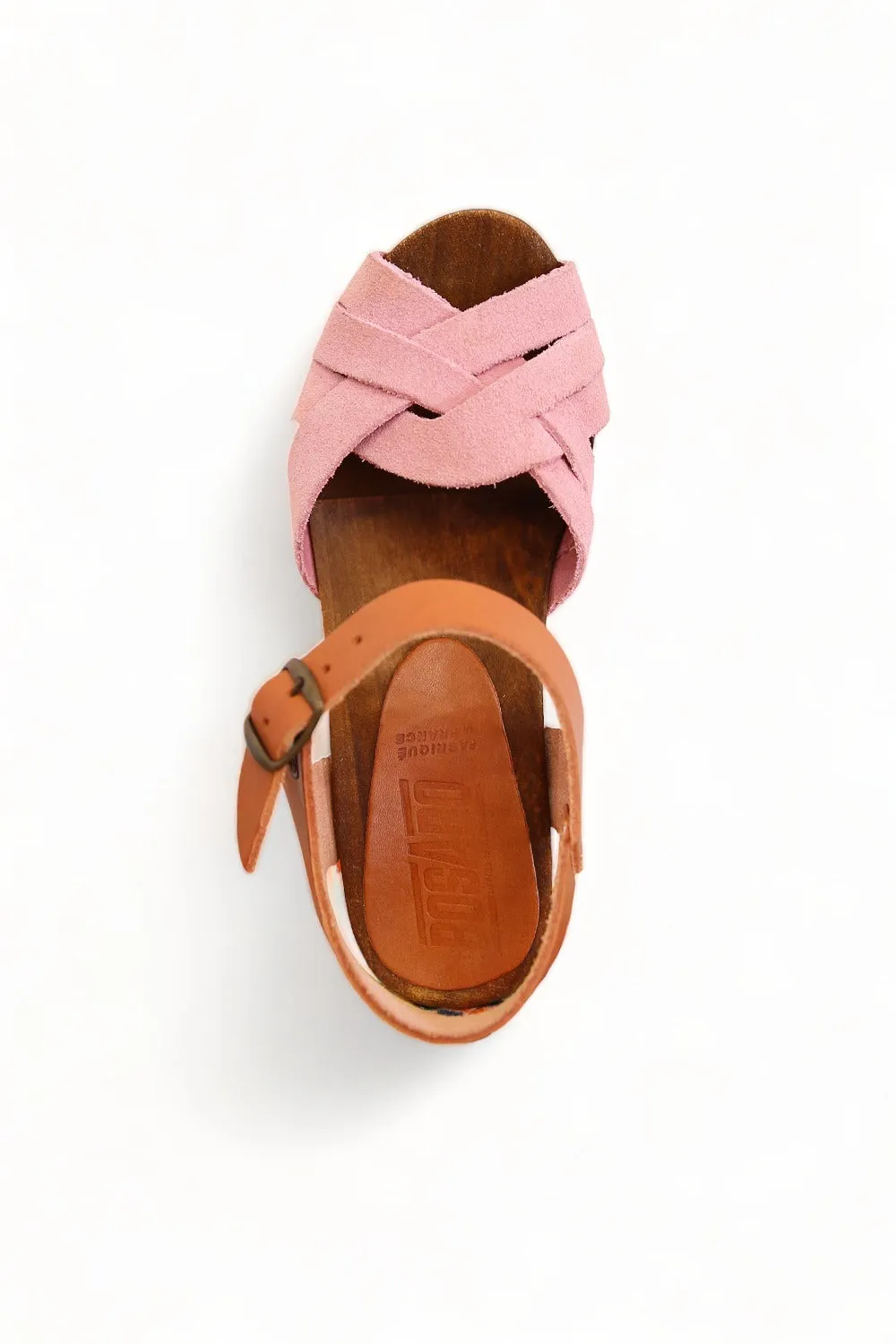 BOSABO DAIM ROSE SOLED LEATHER SANDAL