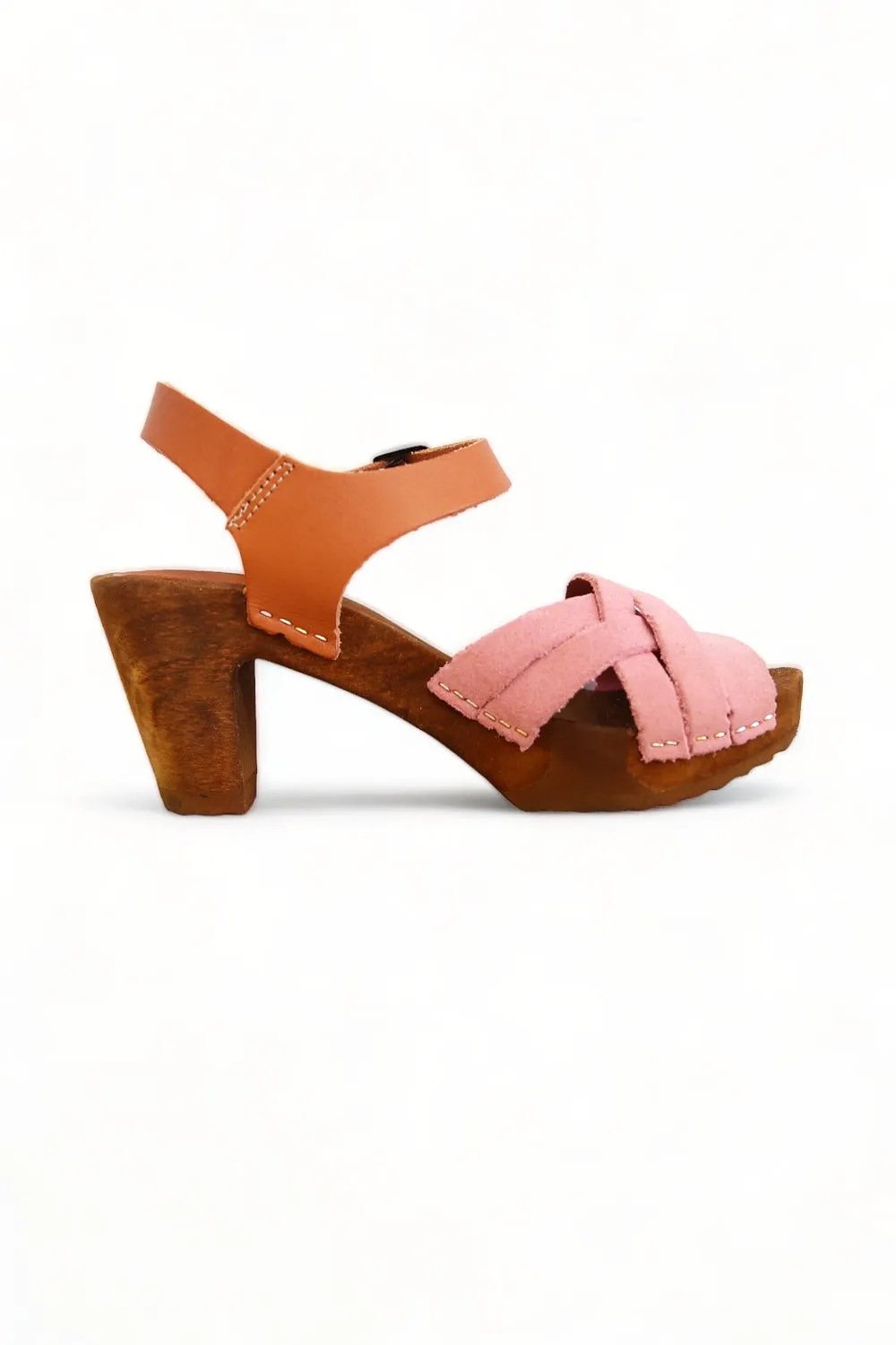 BOSABO DAIM ROSE SOLED LEATHER SANDAL