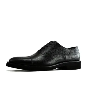 Cap Toe Oxford (rubber Sole) Black