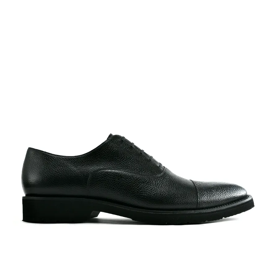 Cap Toe Oxford (rubber Sole) Black