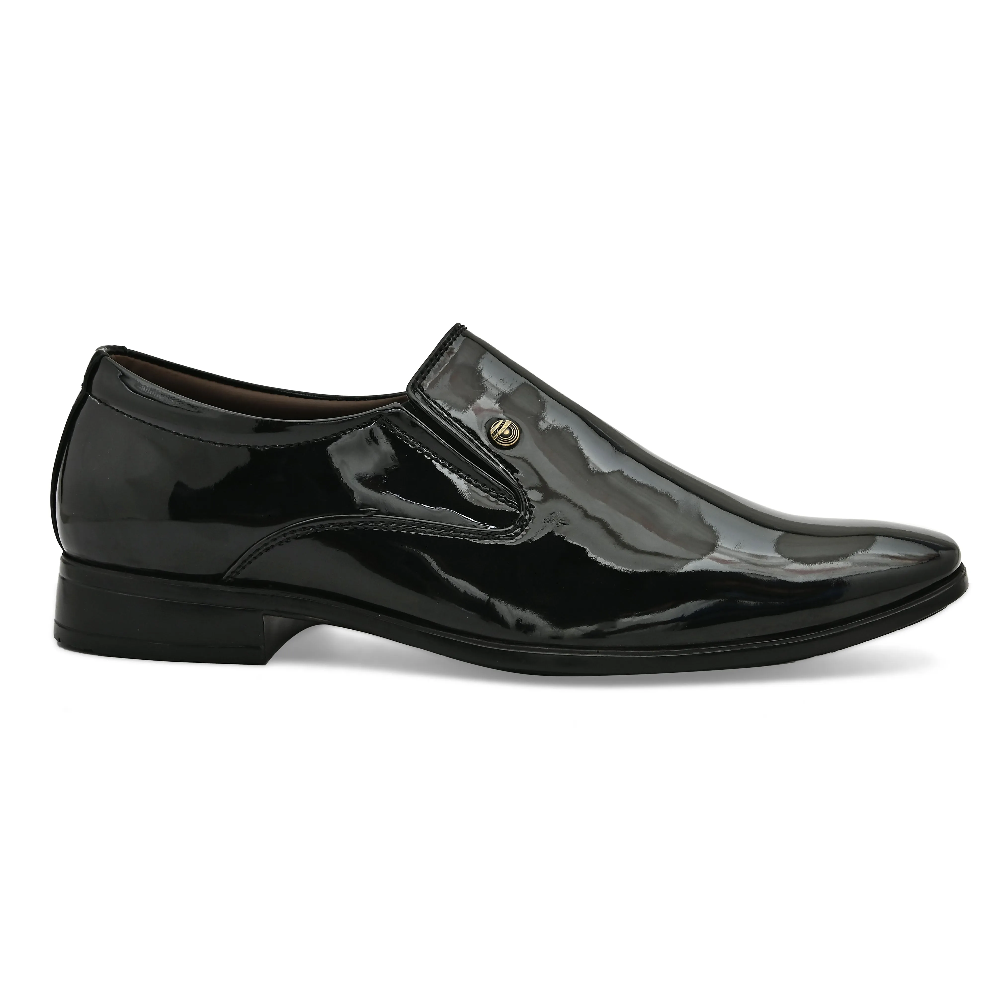 Carousel Black Patent Slip-ons