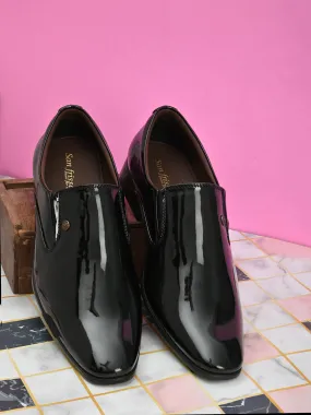 Carousel Black Patent Slip-ons