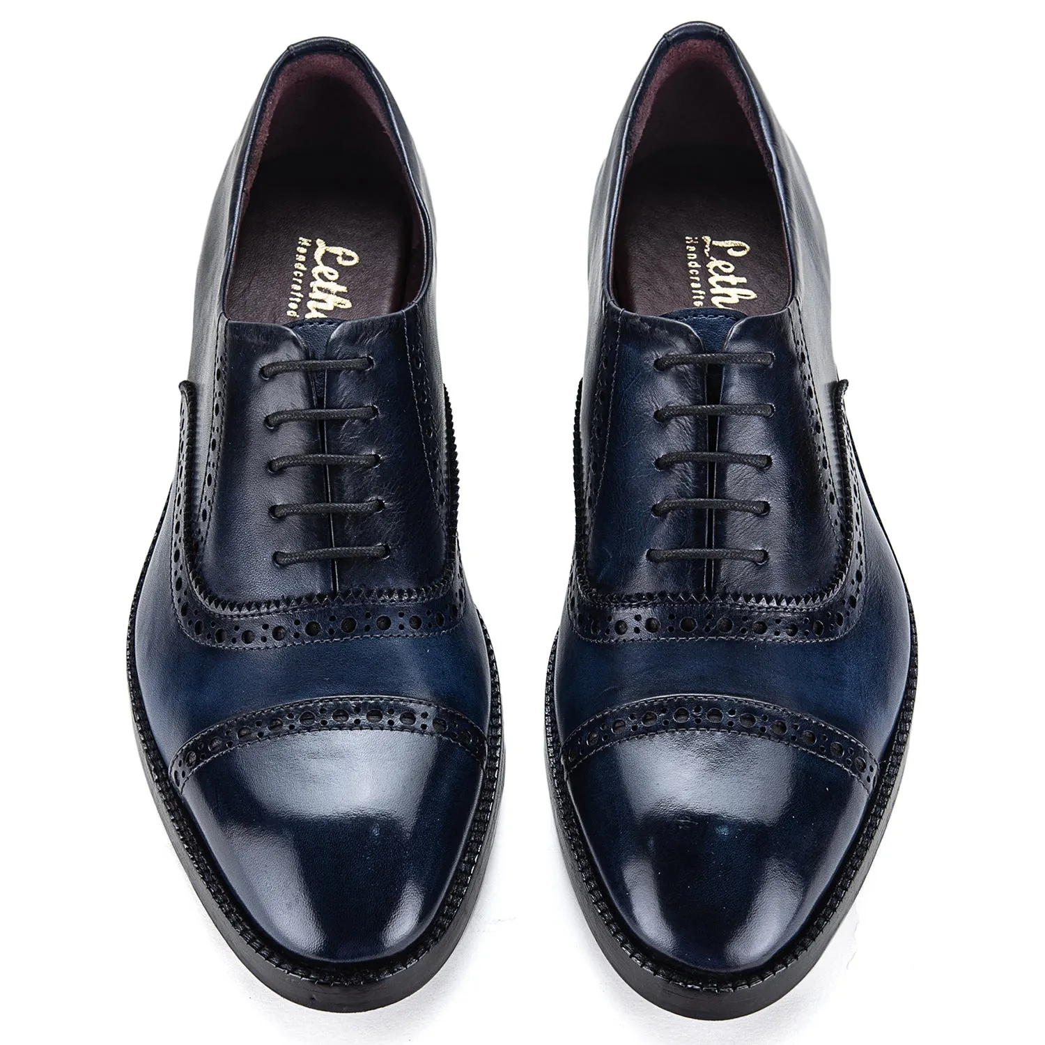 Classic Captoe Oxford - Navy Blue