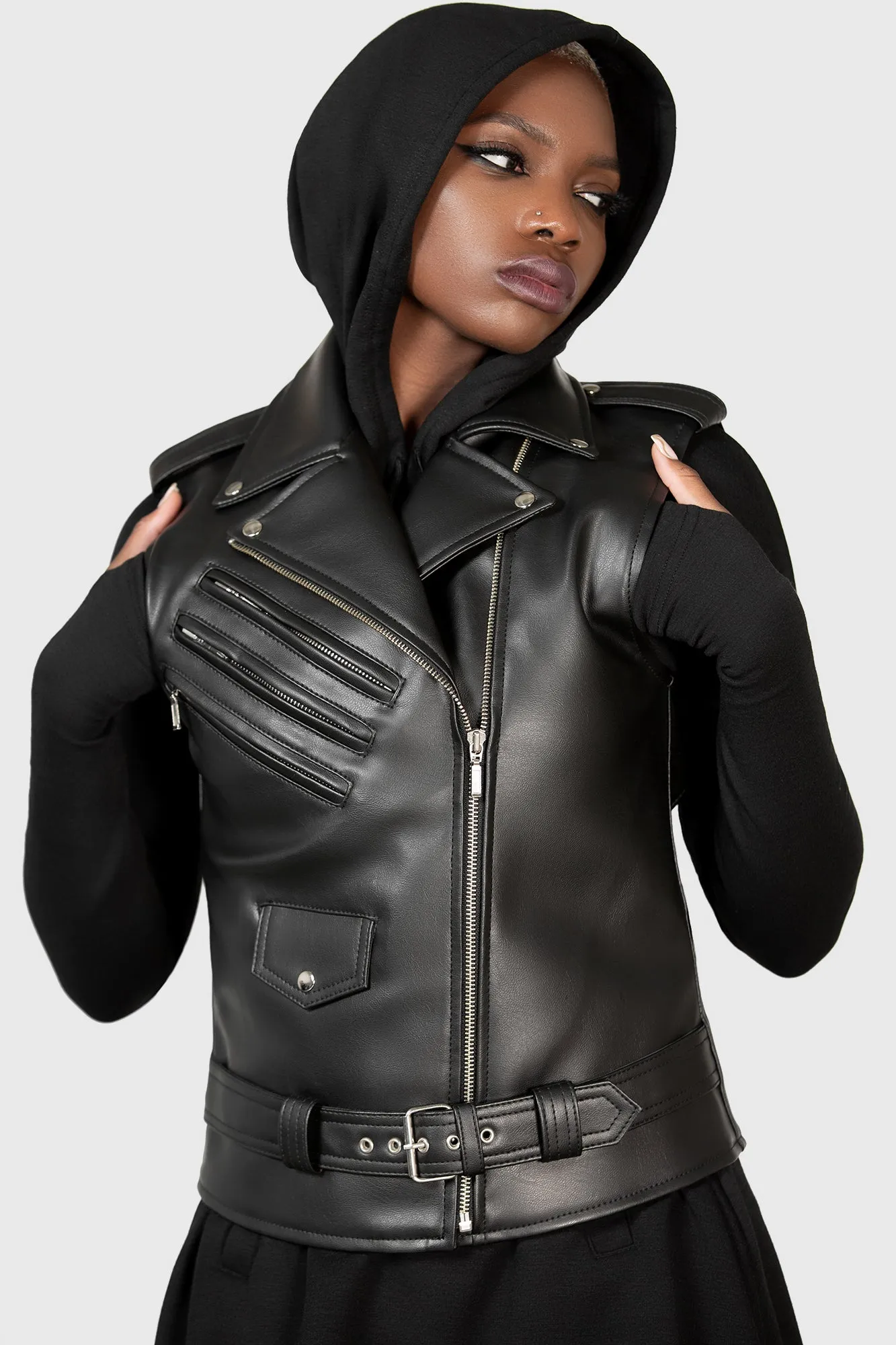 Core Leather Vest [FAUX LEATHER]