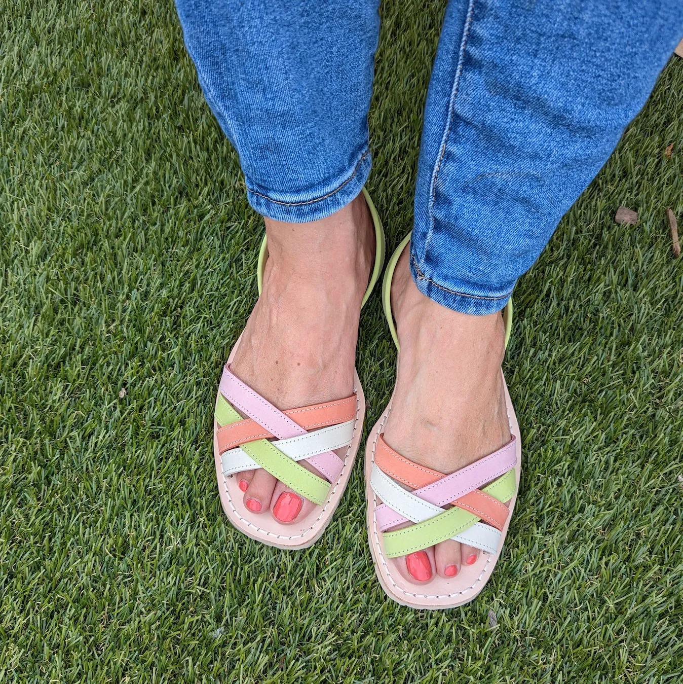 Crisscross - Leather WATERMELON