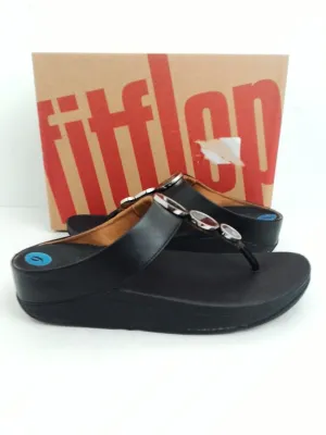 Fitflop Women's Halo Black Toe Post Sandal Size 9