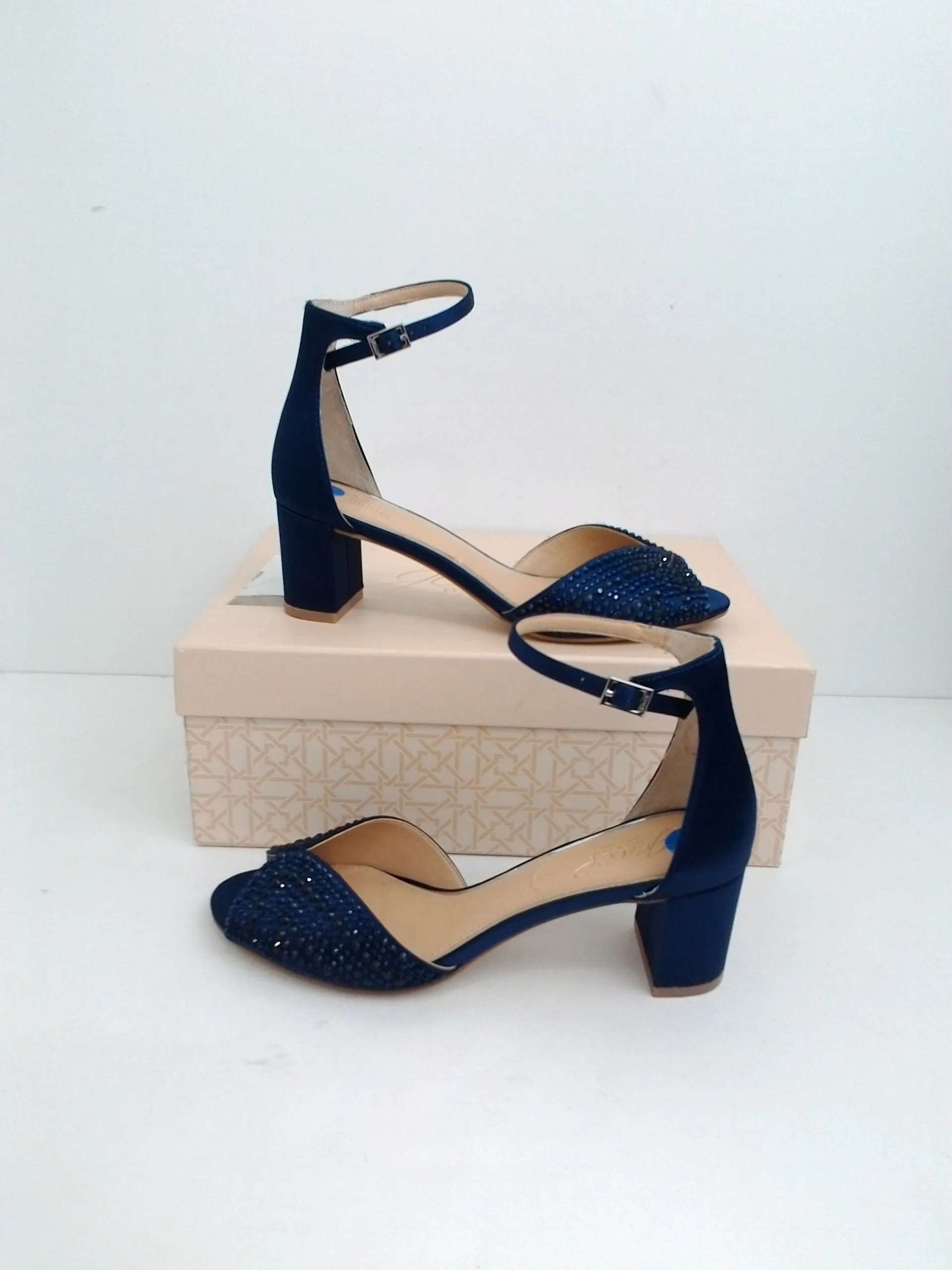 Jewel Badgley Mischka Women's Sycamore Navy Blue Size 7