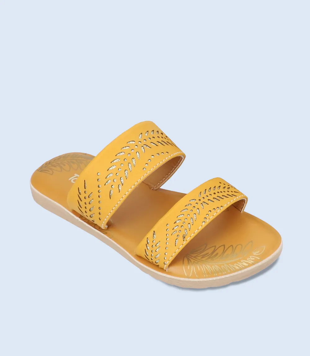 KG0130-MUSTARD-Girls Slippers