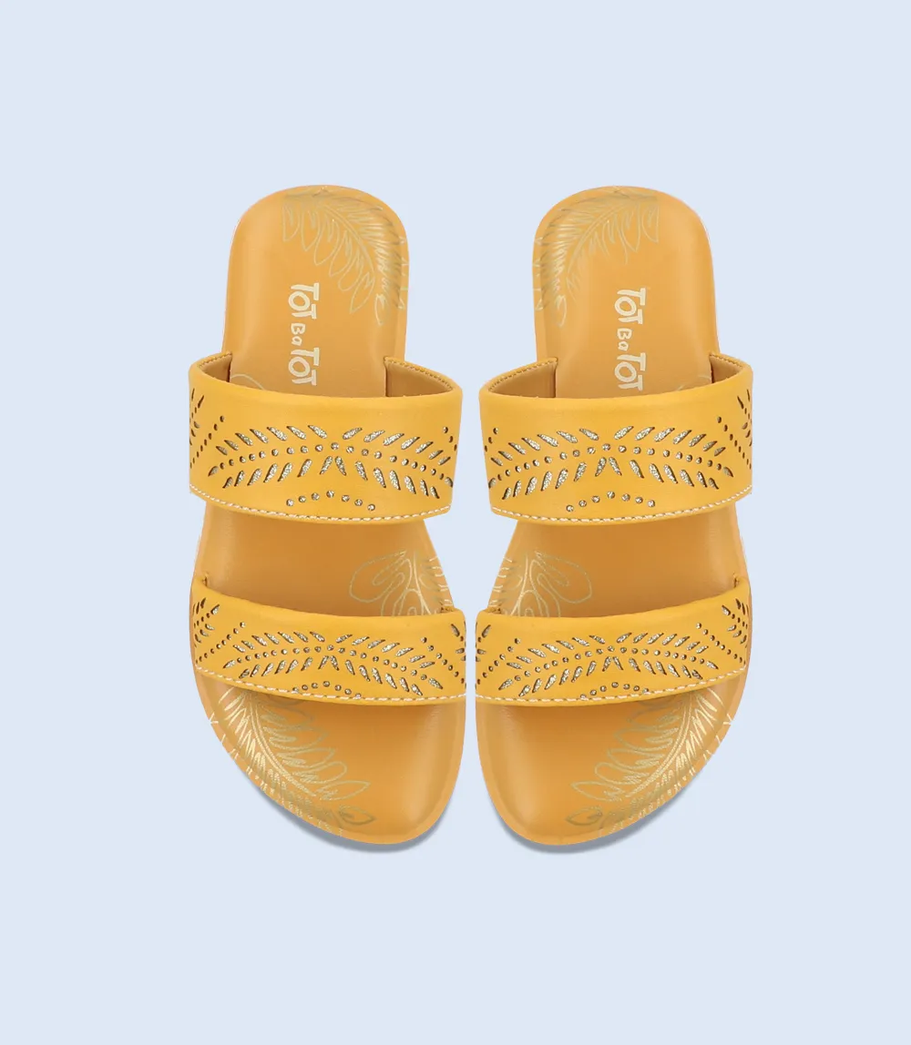 KG0130-MUSTARD-Girls Slippers