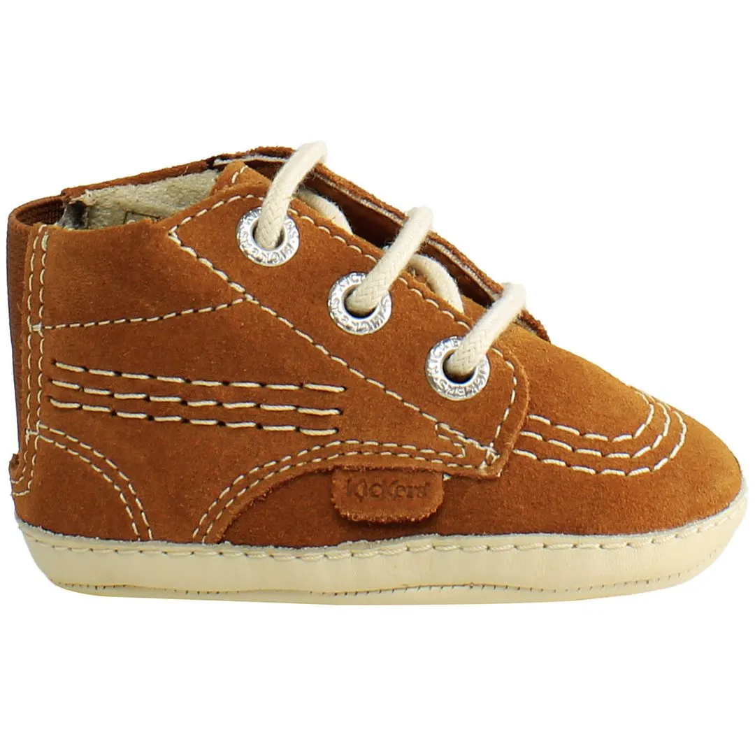 Kickers Hi Crib Kids Brown Shoes