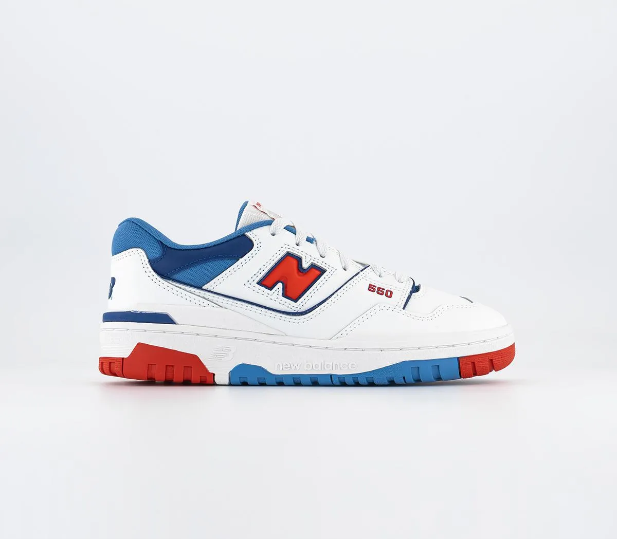 Kids New Balance BB550 Gs White Blue Navy Red Trainers