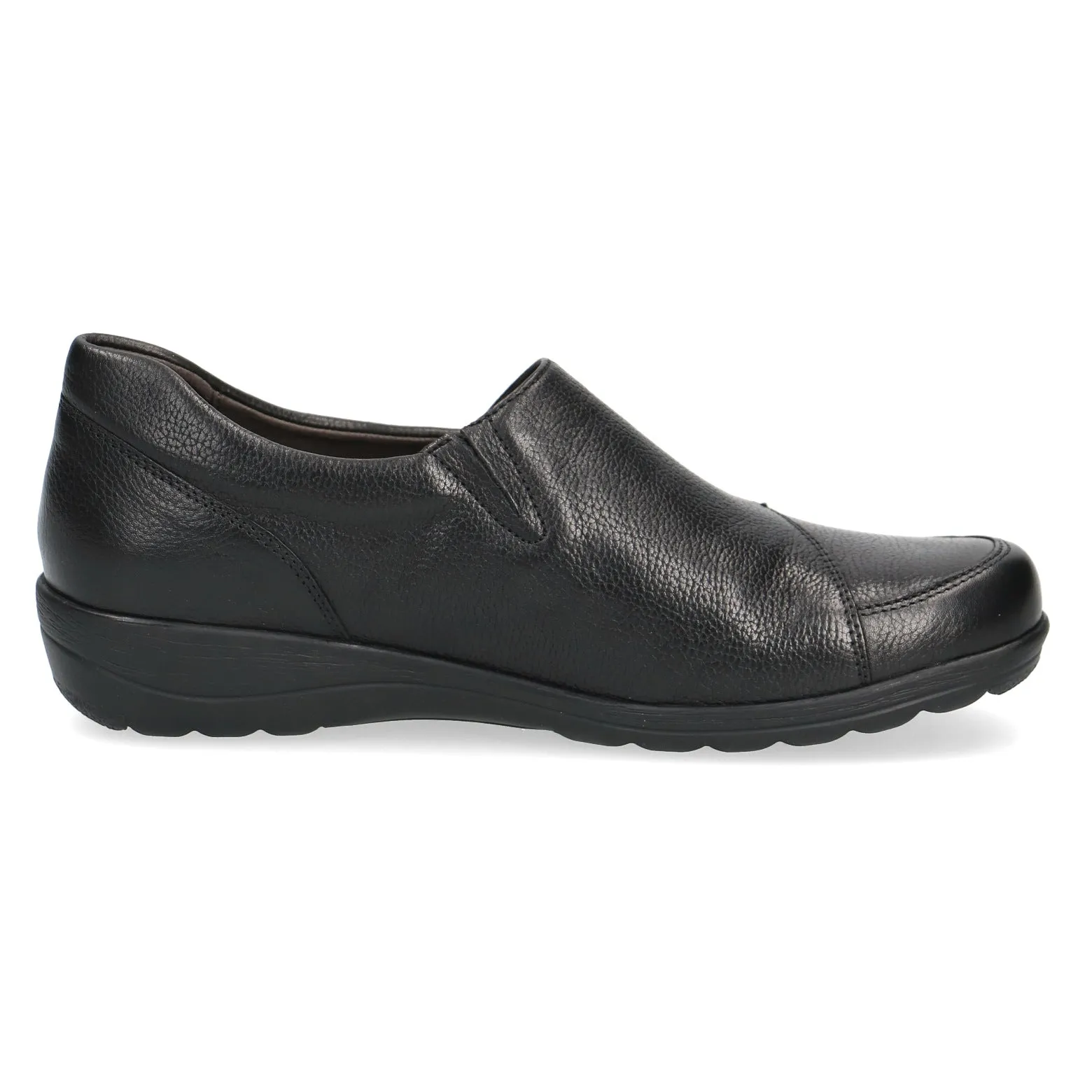 Ladies Caprice Black Nappa Slip On Shoes Soft Leather SALE