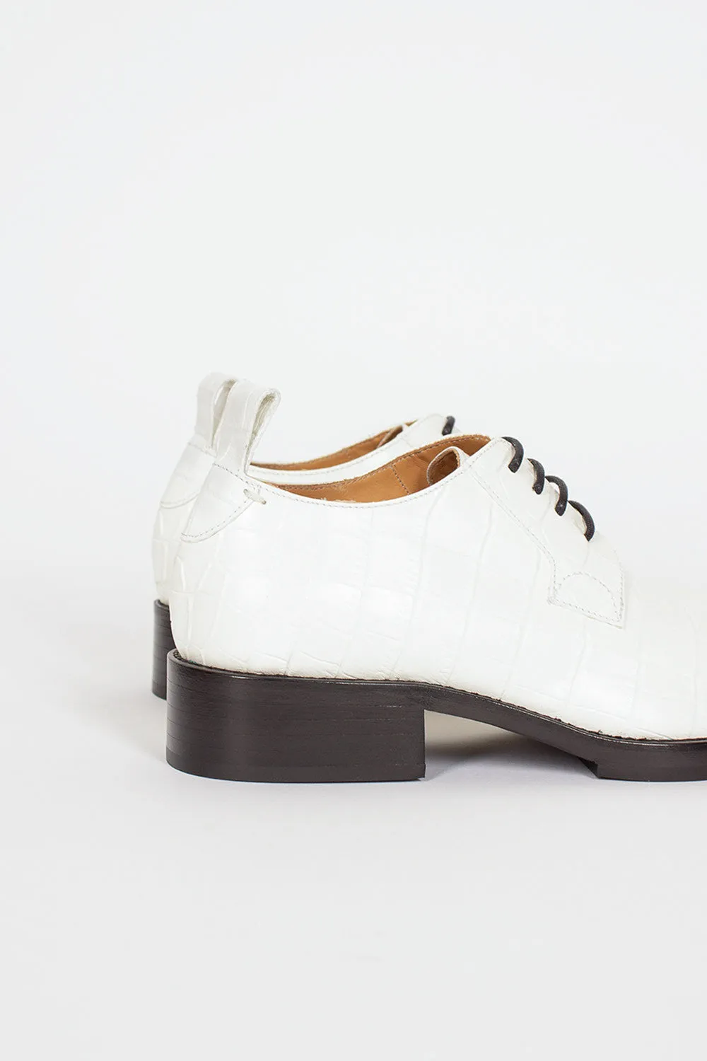 Leather Derby Shoes White