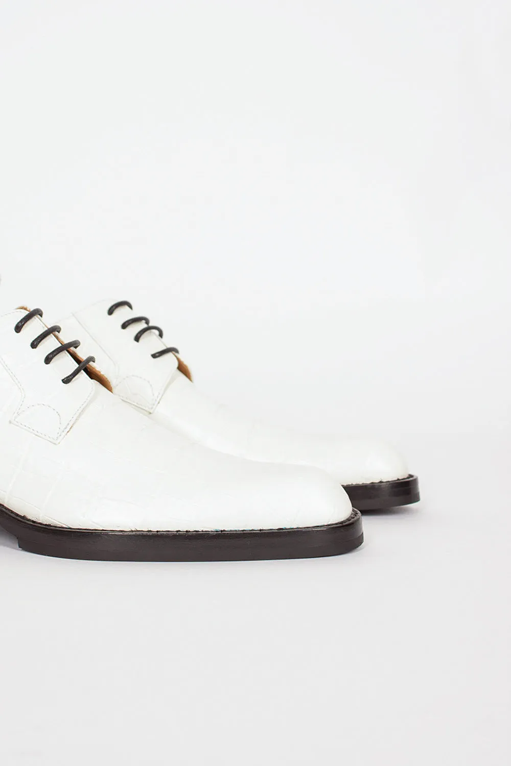 Leather Derby Shoes White