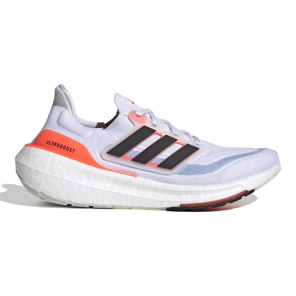 Men's Adidas Ultraboost Light, Cloud White/Core Black/Solar Red, 12 D Medium