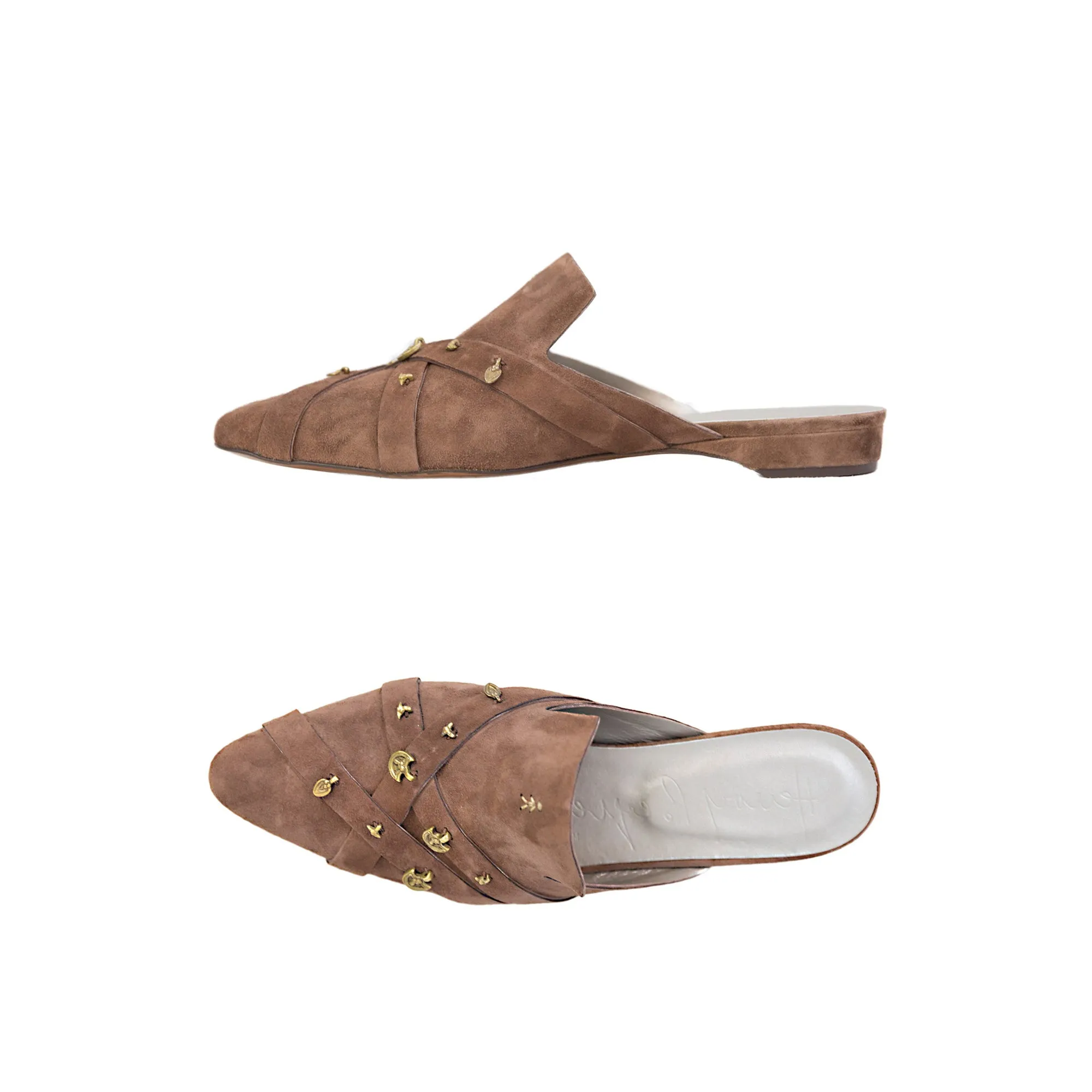 Mules Argentini Suede Brown