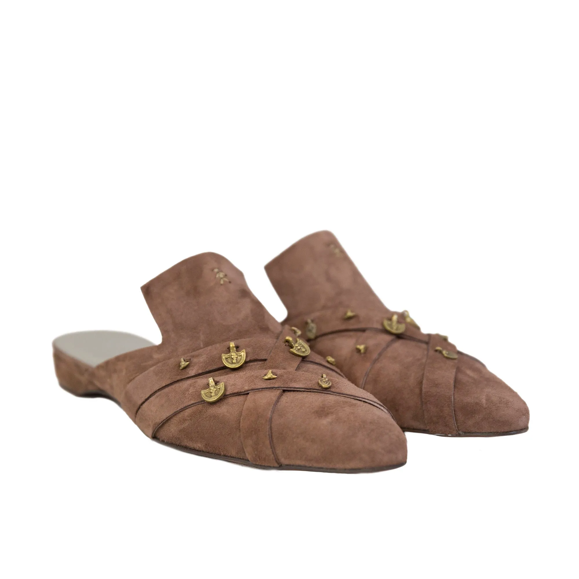 Mules Argentini Suede Brown