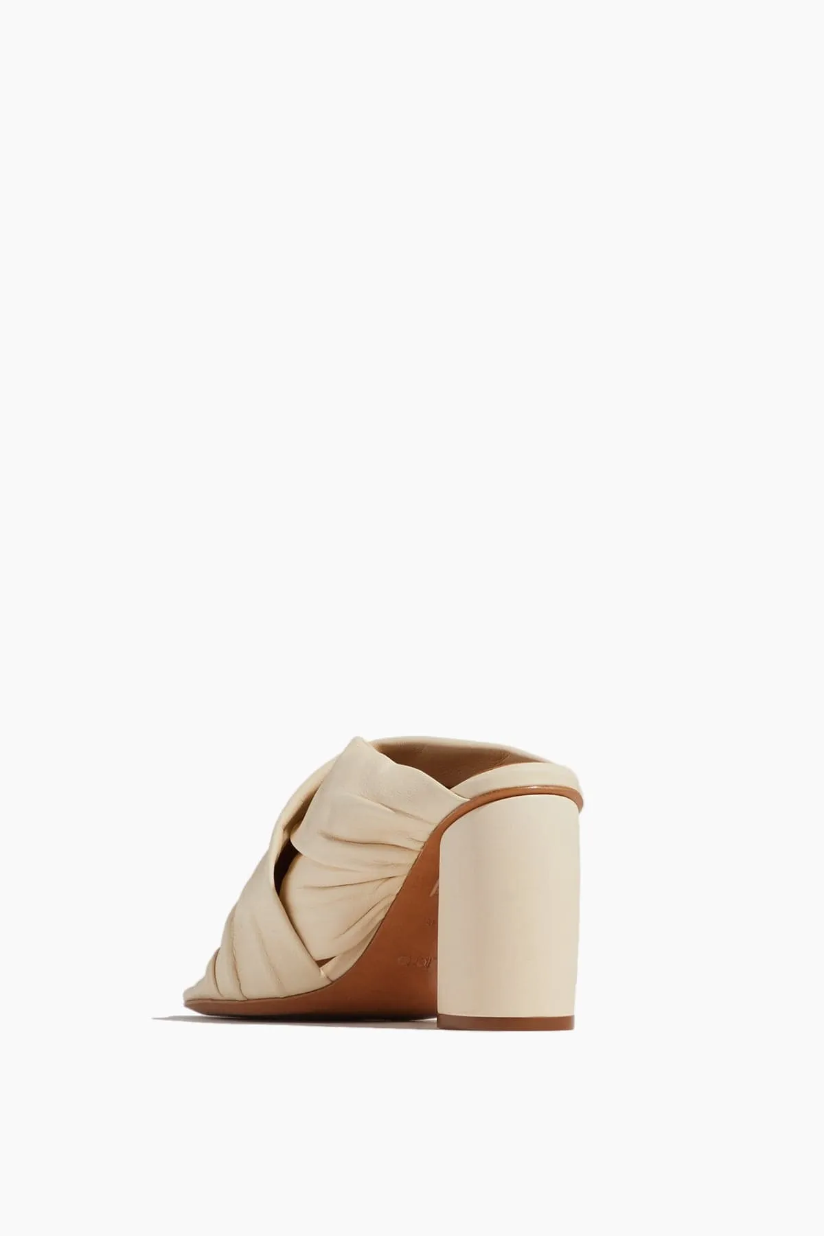 Nappa Leather Heeled Sandals in Ivory