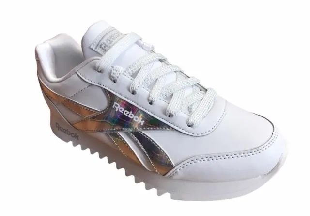 Reebok Royal CL Jog 2 Plat Kid FV1309 white-silver girls' sneakers shoe