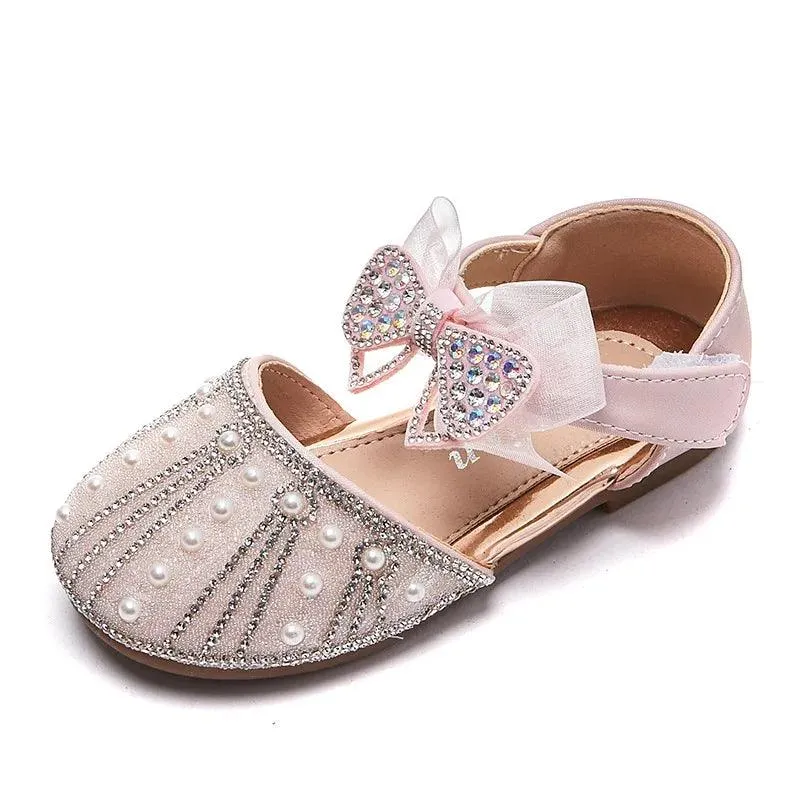 Rhinestone Diamond Bow Girls' Toddler Casual Shoes - G05083 Sandals