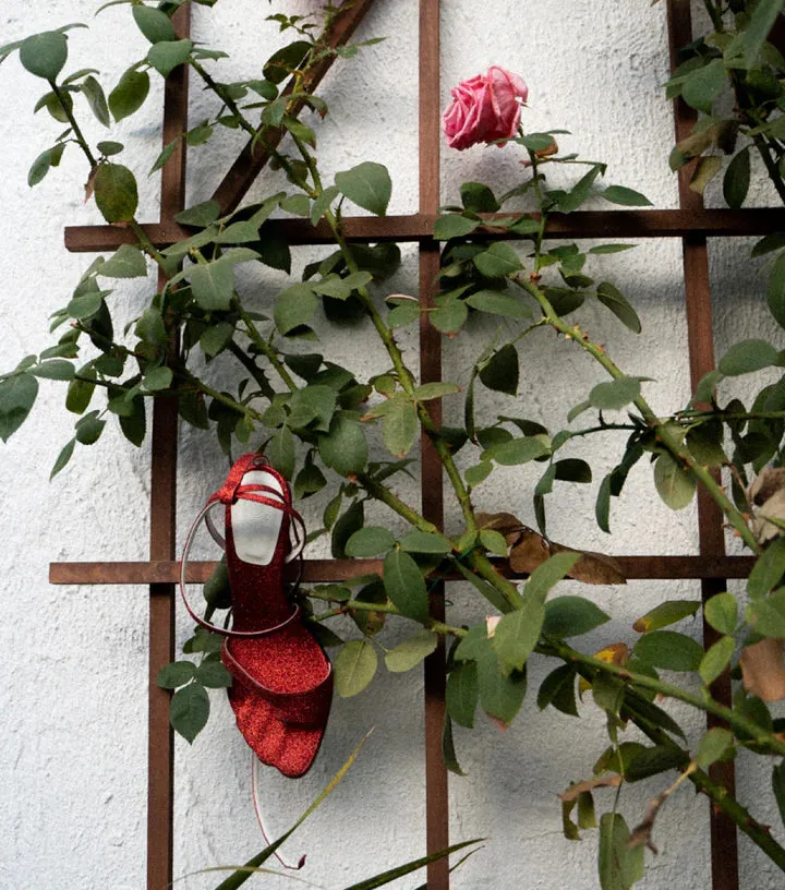 Selene Sandals in Red Glittler