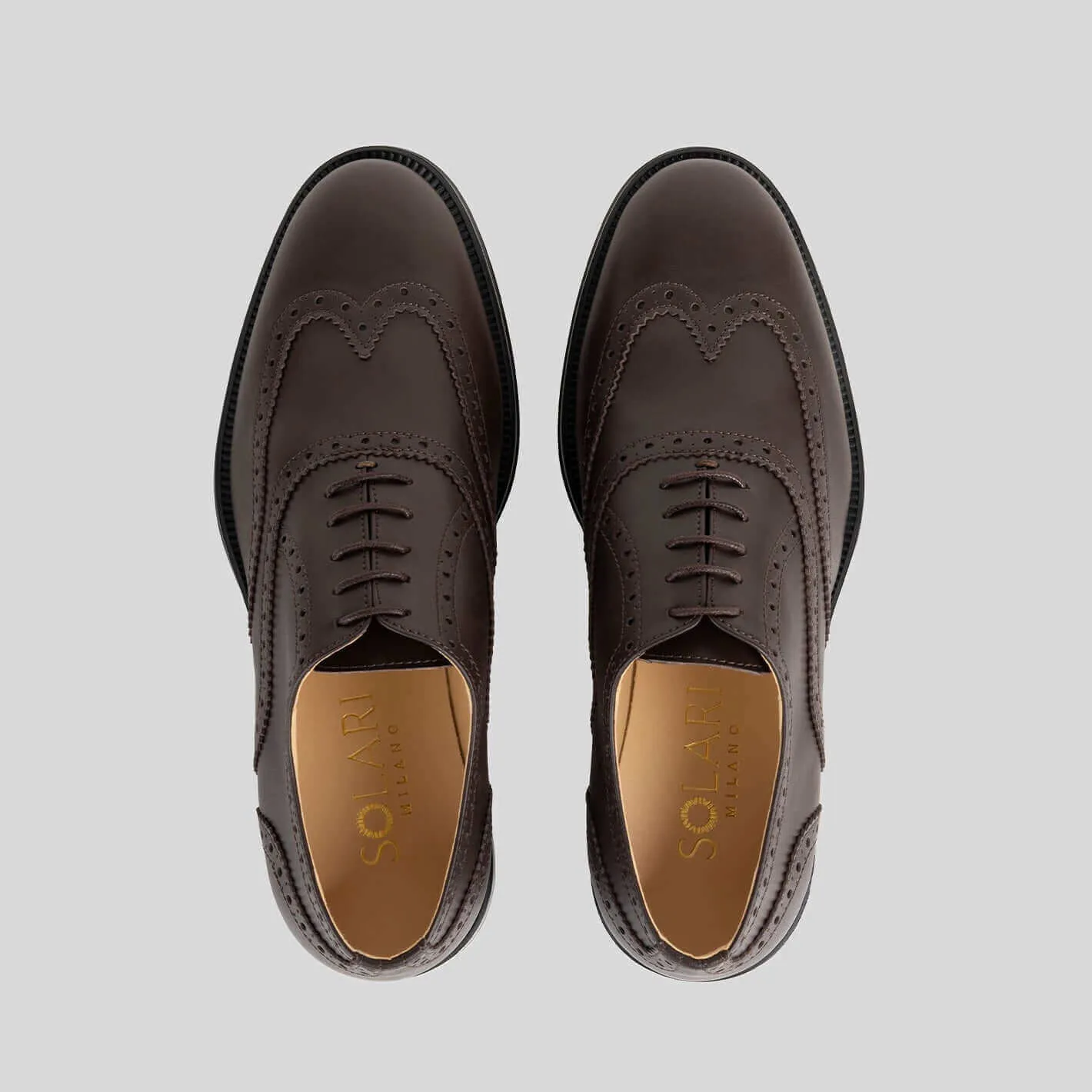 THE OXFORD BROGUE - Men's Classic Wingtip Brogue - Corn Leather