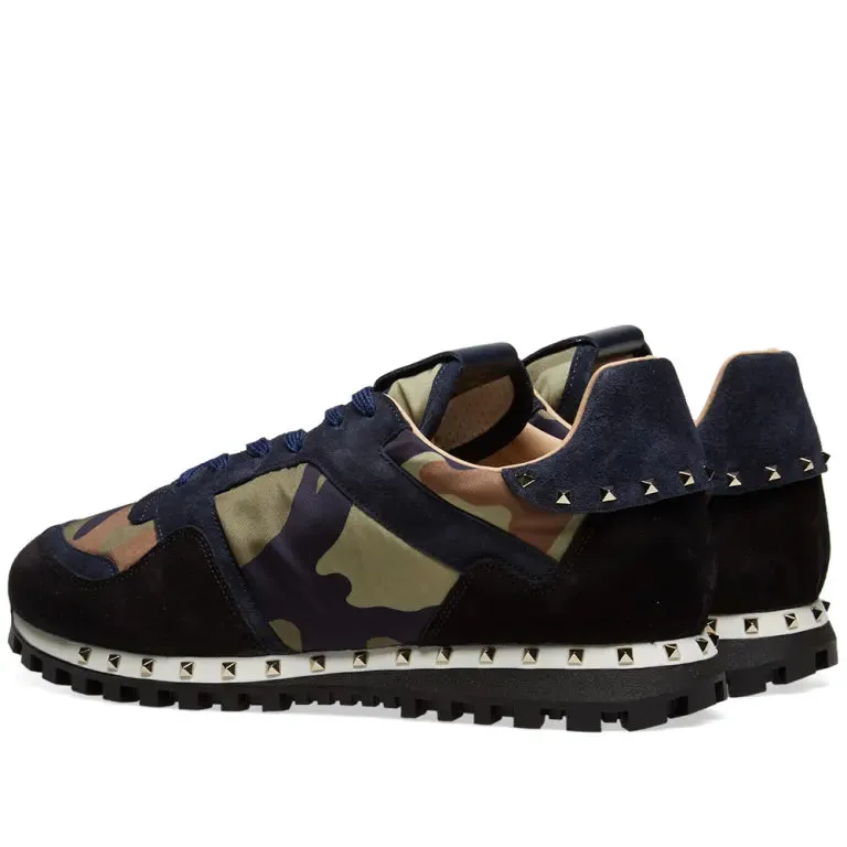 Valentino Garavani Men's Rockrunner Sneakers - CAMO/NAVY BLUE