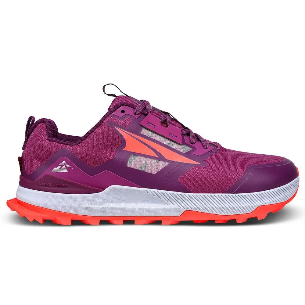 Women's Altra Lone Peak 7, Purple/Orange, 5.5 B