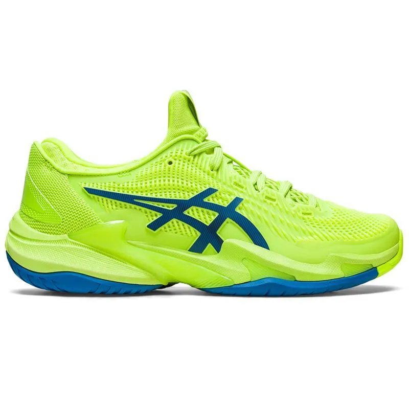 Women's Asics Court FlyteFoam 3, Hazard Green/Reborn Blue, 9 B Medium