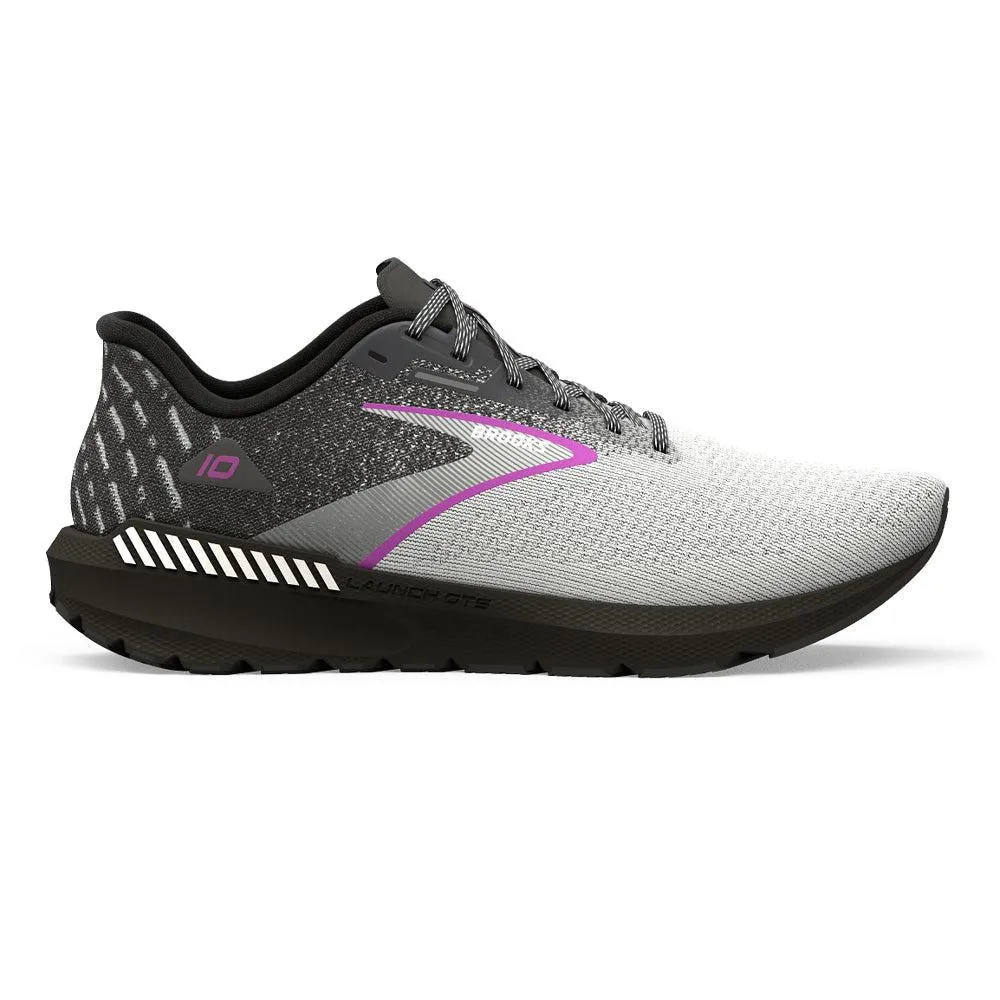 Women's Brooks Launch GTS 10, Black/White/Violet, 6 B Medium