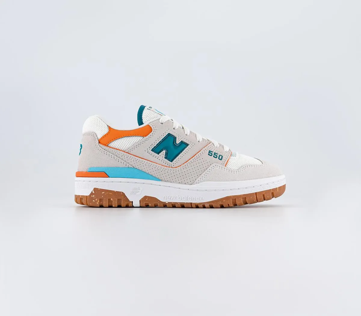 Womens New Balance BB550 Trainers Cream Orange Blue Green Grey Gum